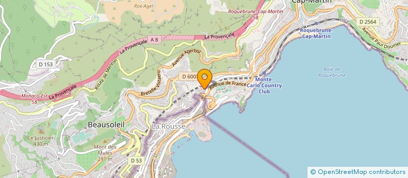 localisation de l'entreprise E LOGISTIQUE GROUPE à ROQUEBRUNE-CAP-MARTIN
