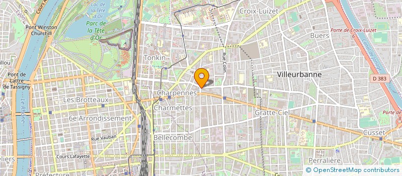 localisation de l'entreprise E.M  VILLEURBANNE