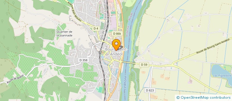 localisation de l'entreprise E.M à BOURG-SAINT-ANDEOL