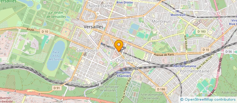 localisation de l'entreprise E & M à VERSAILLES