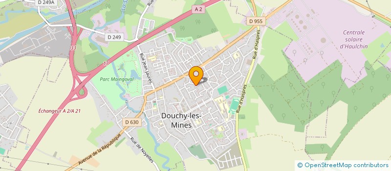 localisation de l'entreprise E&M à DOUCHY-LES-MINES