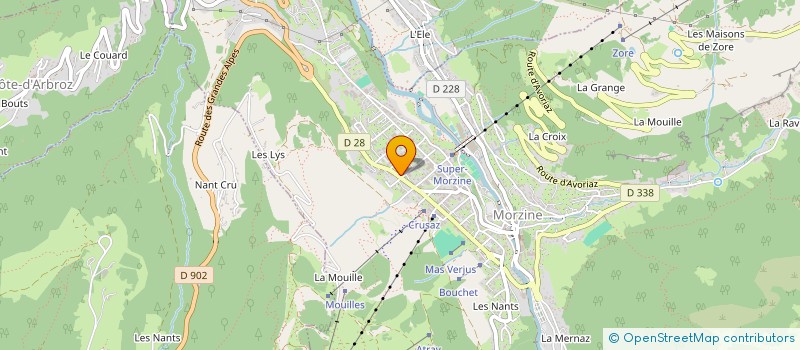 localisation de l'entreprise E.M.A. à MORZINE