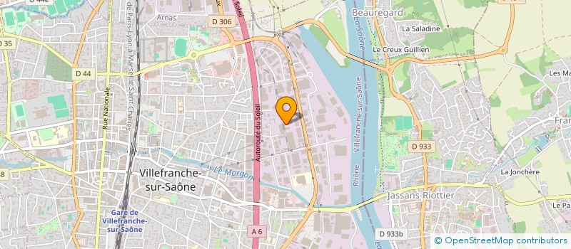 localisation de l'entreprise E M A  VILLEFRANCHE-SUR-SAONE