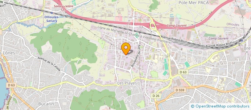 localisation de l'entreprise E M A à SIX-FOURS-LES-PLAGES