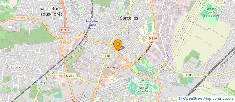 localisation de l'entreprise E.M.A. à SARCELLES
