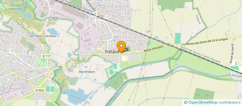 localisation de l'entreprise E.M.A  TRELAZE