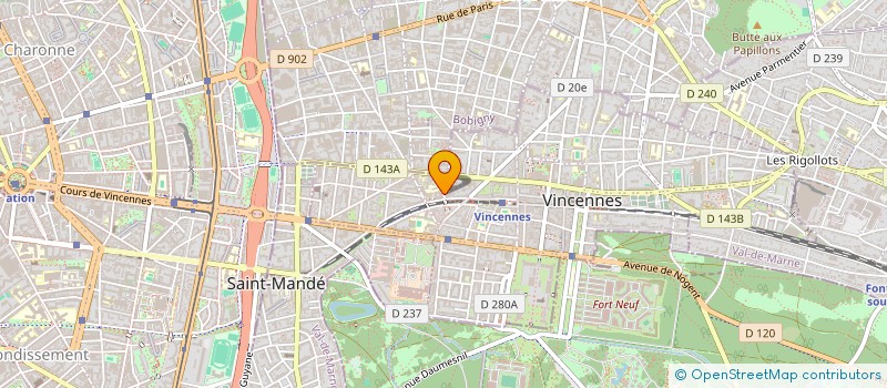 localisation de l'entreprise E.M.A.C.A.D à VINCENNES