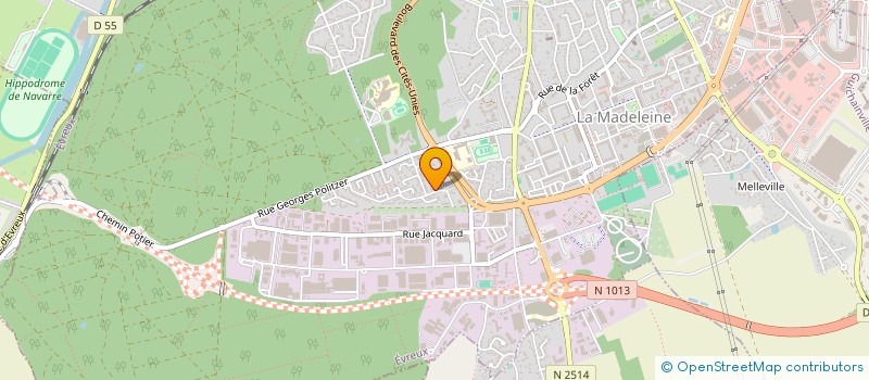 localisation de l'entreprise E.M.B.  EVREUX