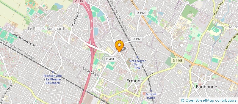localisation de l'entreprise E.M.B MULTISERVICES à ERMONT