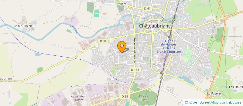 localisation de l'entreprise E.M.C.  CHATEAUBRIANT