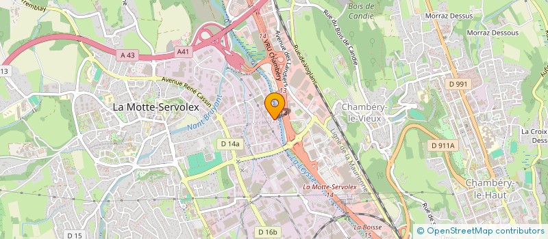 localisation de l'entreprise E.M.C. 73 à LA MOTTE-SERVOLEX