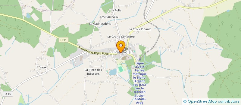 localisation de l'entreprise E.M.C. à PELLEVOISIN
