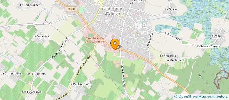 localisation de l'entreprise E.M.C.  SAINT-PIERRE-D'OLERON