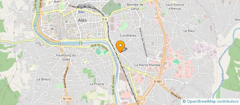 localisation de l'entreprise E.M.C.B. à ALES