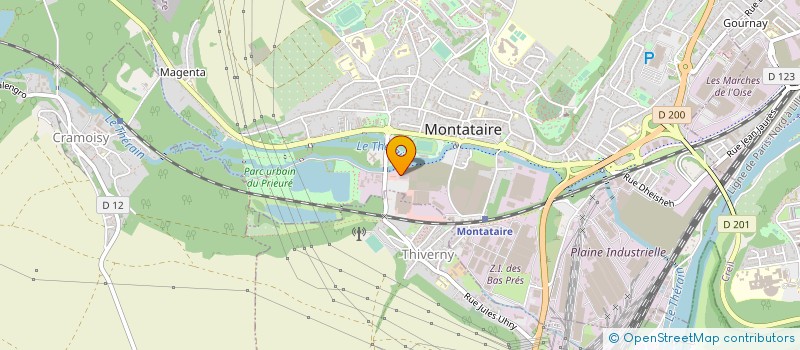 localisation de l'entreprise E.M.C.E.  MONTATAIRE