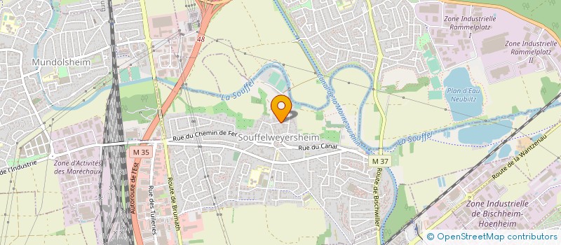 localisation de l'entreprise E.M.C.EUROPEAN MARKETING CHAUFFAGE  SOUFFELWEYERSHEIM