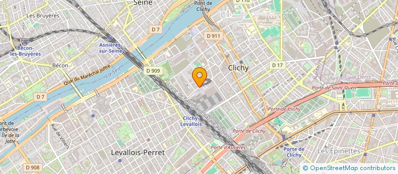 localisation de l'entreprise E.M.C. GALOPATHLON à CLICHY