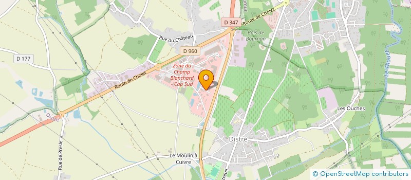 localisation de l'entreprise E.M. CHAUDRONNERIE à DISTRE