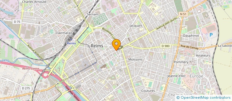 localisation de l'entreprise E.M. DISTRIBUTION  REIMS