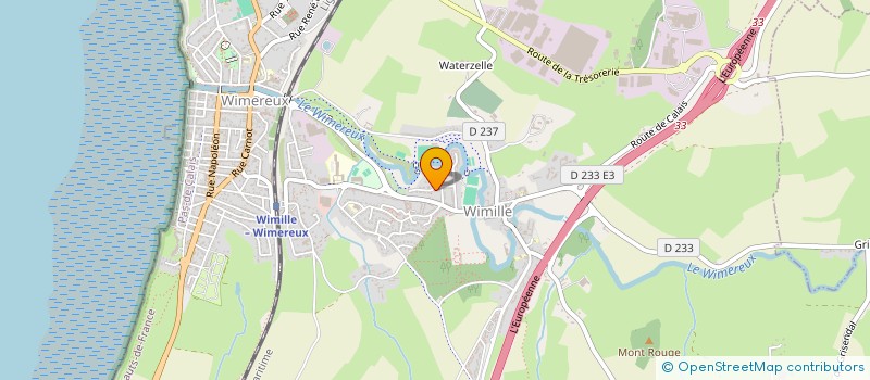 localisation de l'entreprise E.M.F.  WIMILLE