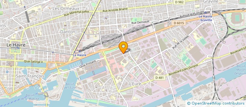localisation de l'entreprise E.M.G. à LE HAVRE