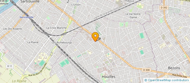 localisation de l'entreprise E.M.G  HOUILLES