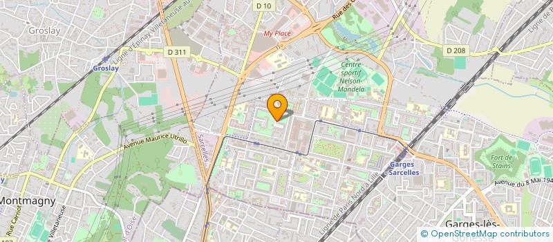 localisation de l'entreprise E.M.G. à SARCELLES
