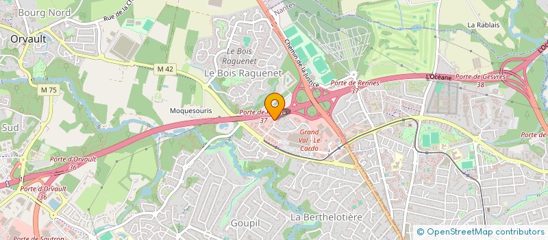 localisation de l'entreprise E.M.G. à ORVAULT