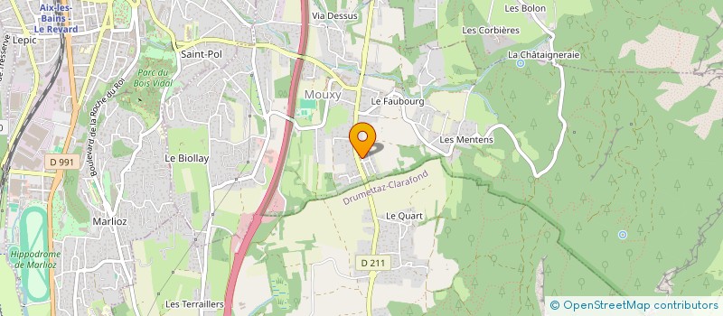 localisation de l'entreprise E M G  MOUXY