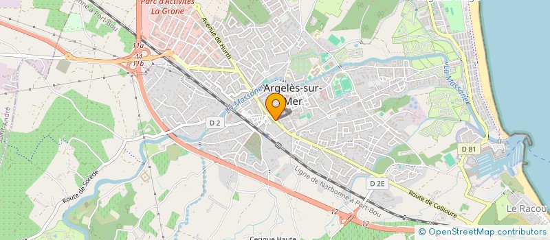 localisation de l'entreprise E.M.G. à ARGELES-SUR-MER