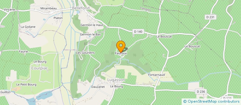 localisation de l'entreprise E.M.G.  LUGASSON