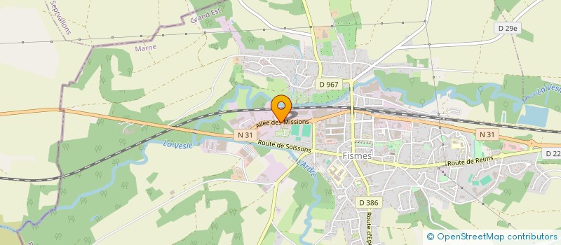 localisation de l'entreprise E.M.G.M  FISMES