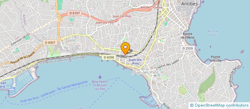 localisation de l'entreprise E M R à ANTIBES