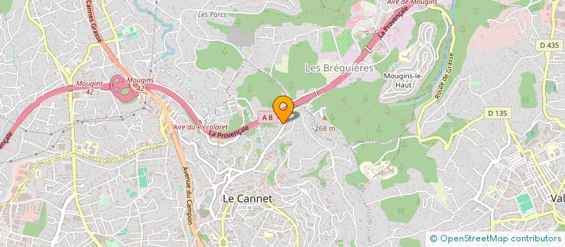 localisation de l'entreprise E.M.R.A. à LE CANNET