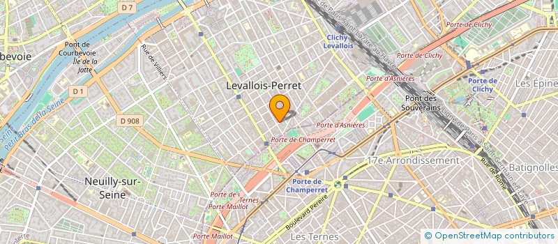 localisation de l'entreprise E M RESTAURATION à LEVALLOIS-PERRET