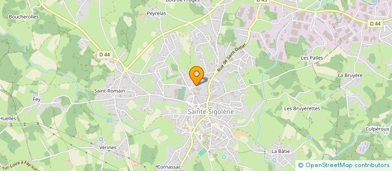 localisation de l'entreprise E.M.S.  SAINTE-SIGOLENE