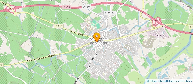 localisation de l'entreprise E.M.S. à SAINT-ANDRE-DE-SANGONIS