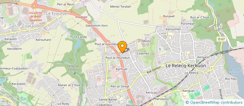 localisation de l'entreprise E.M.S. à LE RELECQ-KERHUON