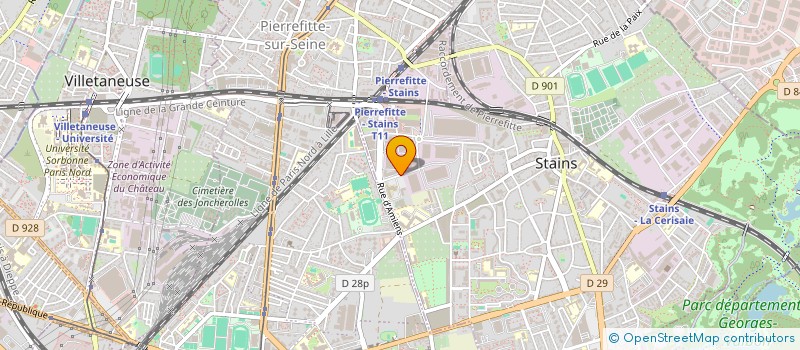 localisation de l'entreprise E M S à STAINS