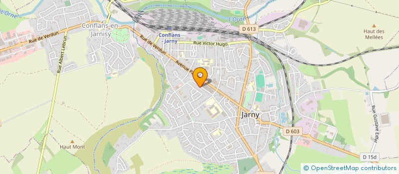 localisation de l'entreprise E.M.S.A.  JARNY