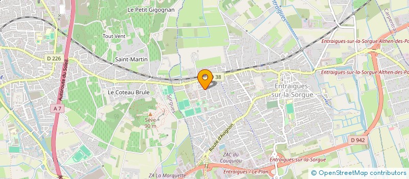 localisation de l'entreprise E.M.S. ELECTRICITE  ENTRAIGUES-SUR-LA-SORGUE