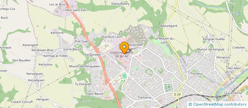 localisation de l'entreprise E M S K à LANDERNEAU