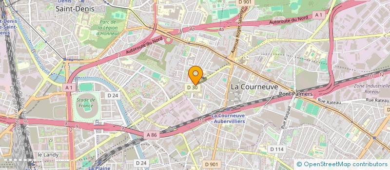localisation de l'entreprise E.M.T.P à LA COURNEUVE