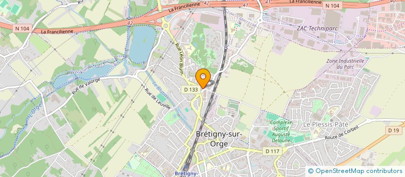 localisation de l'entreprise E.M.T.P.  BRETIGNY-SUR-ORGE