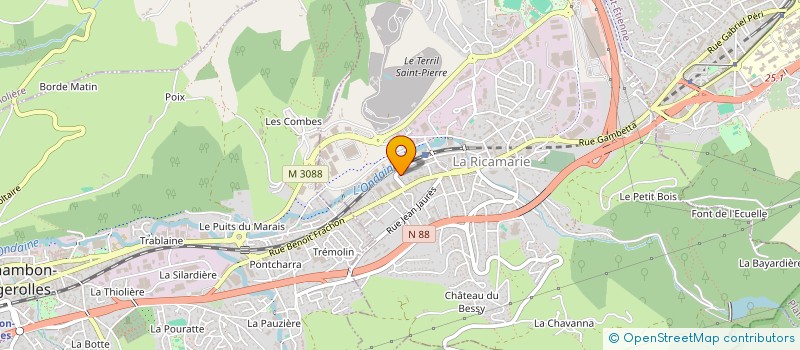 localisation de l'entreprise E.M.T.P.ENTREPRISE MODERNE DE T P  LA RICAMARIE