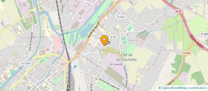localisation de l'entreprise E.M.T.S.E. à WAZIERS
