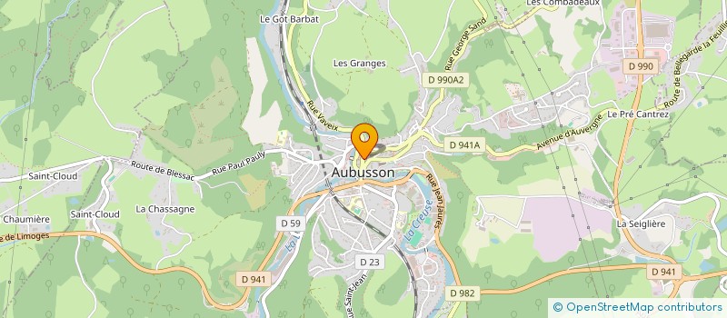 localisation de l'entreprise E.MA SHOES à AUBUSSON