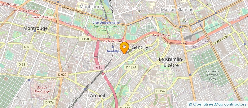 localisation de l'entreprise E MAJUSCULE à GENTILLY