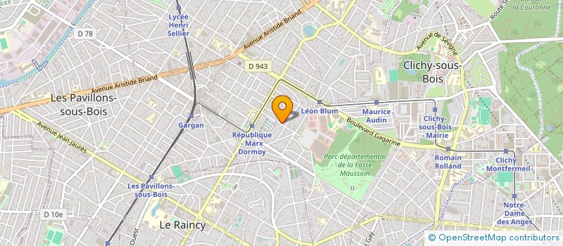 localisation de l'entreprise E-MARBŒUF&CO à CLICHY-SOUS-BOIS