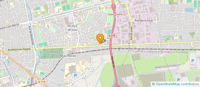 localisation de l'entreprise E=MC62  CALAIS